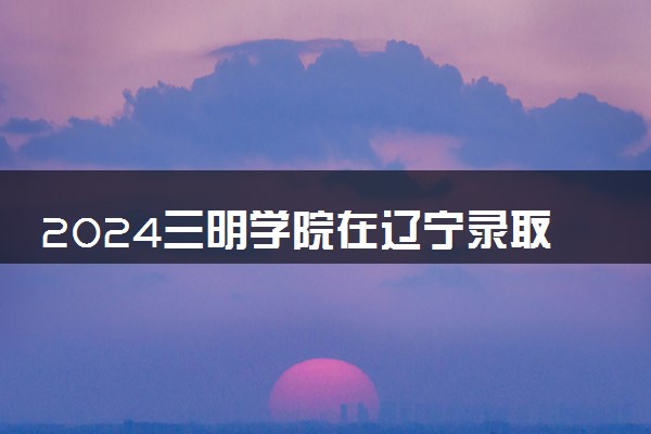 2024三明学院在辽宁录取分数线 各专业分数及位次