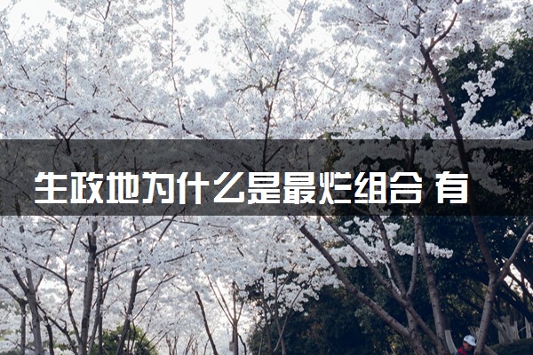 生政地为什么是最烂组合 有哪些原因