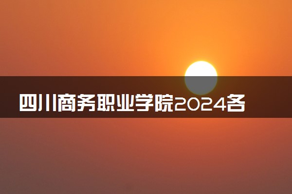四川商务职业学院2024各省录取分数线及最低位次是多少