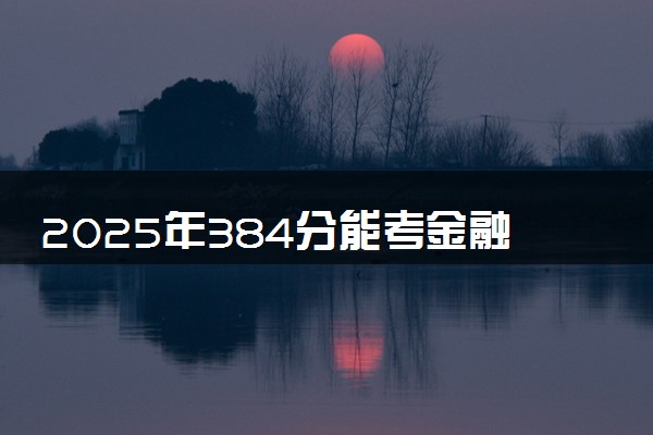 2025年384分能考金融服务与管理专业吗 384分金融服务与管理专业大学推荐