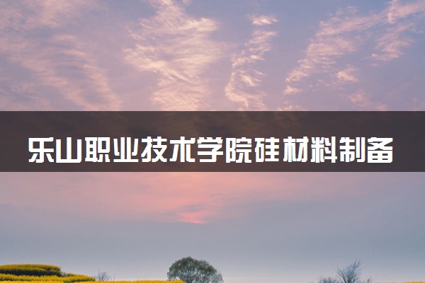 乐山职业技术学院硅材料制备技术专业怎么样 录取分数线多少