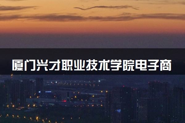 厦门兴才职业技术学院电子商务专业怎么样 录取分数线多少