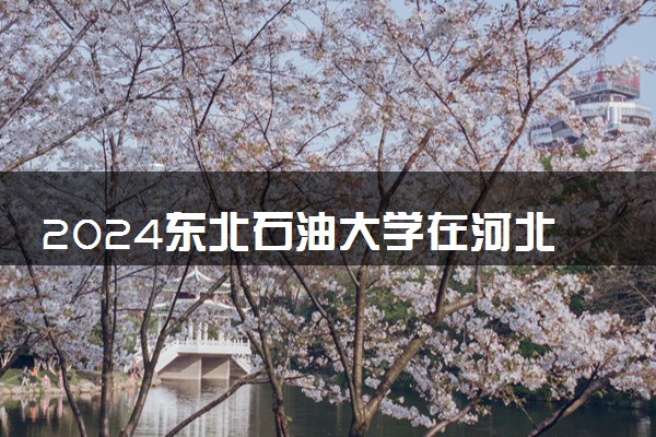 2024东北石油大学在河北录取分数线 各专业分数及位次