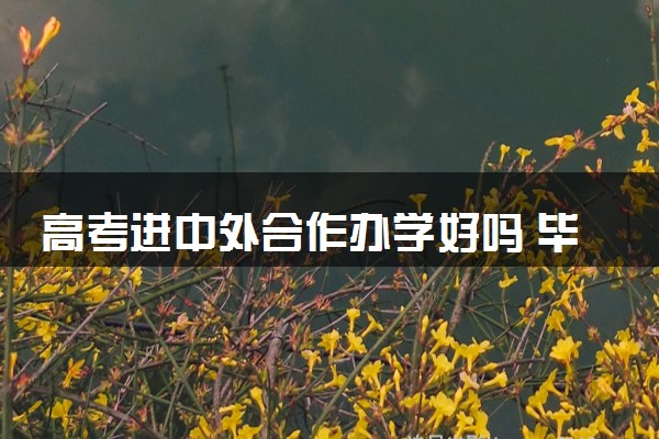 高考进中外合作办学好吗 毕业证和本校一样吗