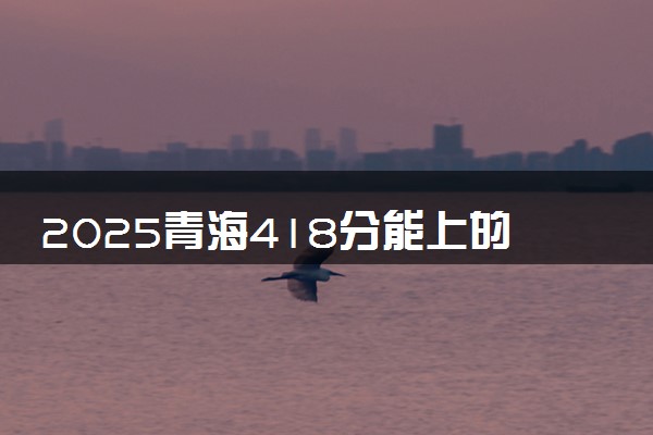 2025青海418分能上的大学有哪些 可以报考院校名单