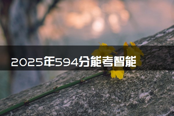 2025年594分能考智能科学与技术专业吗 594分智能科学与技术专业大学推荐