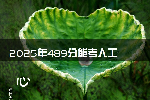 2025年489分能考人工智能专业吗 489分人工智能专业大学推荐