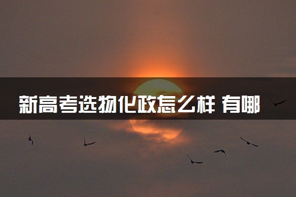 新高考选物化政怎么样 有哪些优缺点