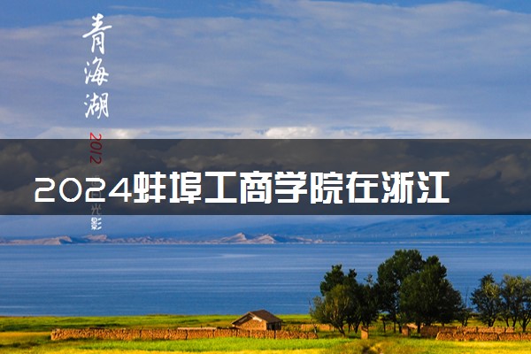2024蚌埠工商学院在浙江录取分数线 各专业分数及位次