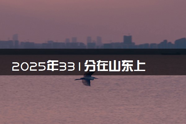 2025年331分在山东上什么大学好 近三年录取分数线是多少