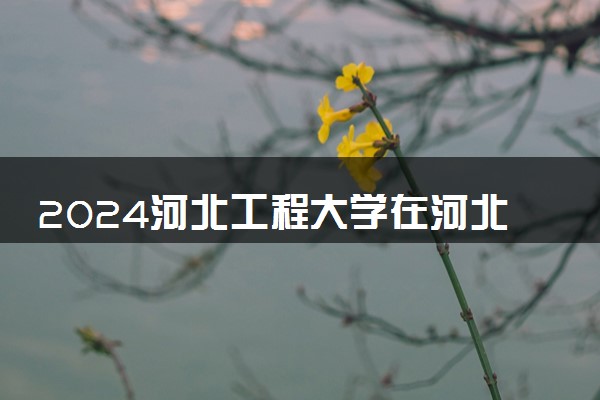 2024河北工程大学在河北录取分数线 各专业分数及位次