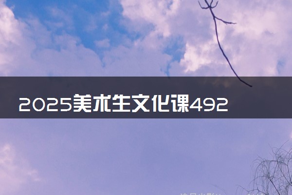 2025美术生文化课492分能上扬州大学吗