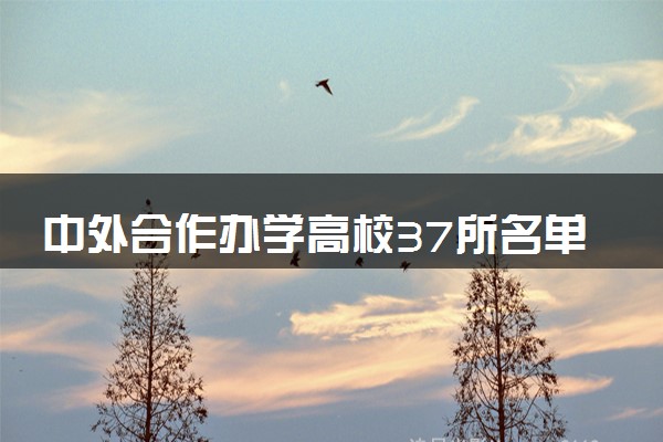 中外合作办学高校37所名单一览 读完有什么用