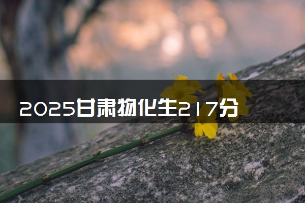 2025甘肃物化生217分左右能上什么大学 可以报考的院校名单