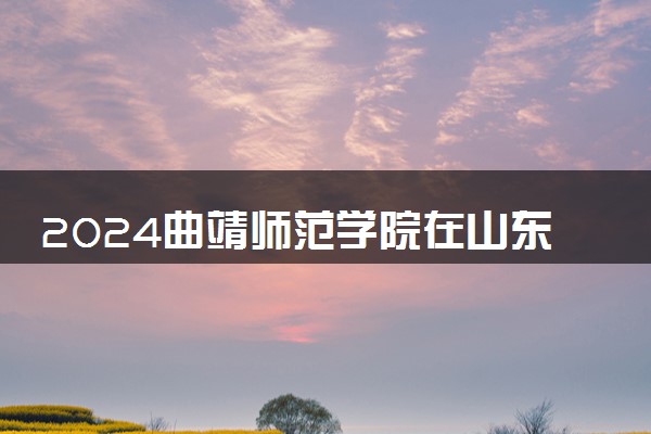 2024曲靖师范学院在山东录取分数线 各专业分数及位次