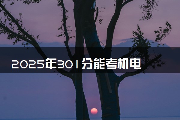 2025年301分能考机电一体化技术专业吗 301分机电一体化技术专业大学推荐
