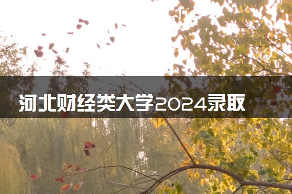 河北财经类大学2024录取分数线是多少 什么学校好