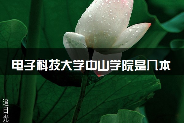 电子科技大学中山学院是几本 是一本还是二本大学