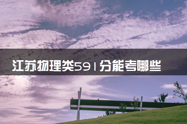 江苏物理类591分能考哪些大学 2025考生稳上的大学名单