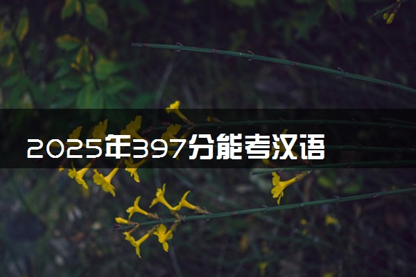 2025年397分能考汉语言文学专业吗 397分汉语言文学专业大学推荐