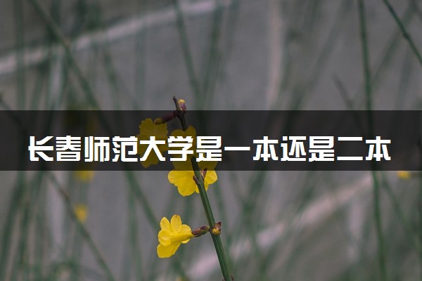 长春师范大学是一本还是二本 算好大学吗