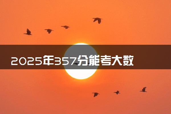 2025年357分能考大数据与会计专业吗 357分大数据与会计专业大学推荐