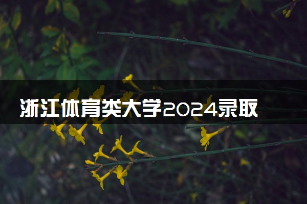 浙江体育类大学2024录取分数线是多少 什么学校好