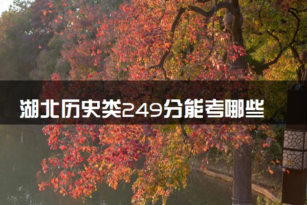 湖北历史类249分能考哪些大学 2025考生稳上的大学名单