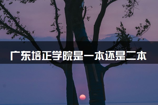广东培正学院是一本还是二本 算好大学吗