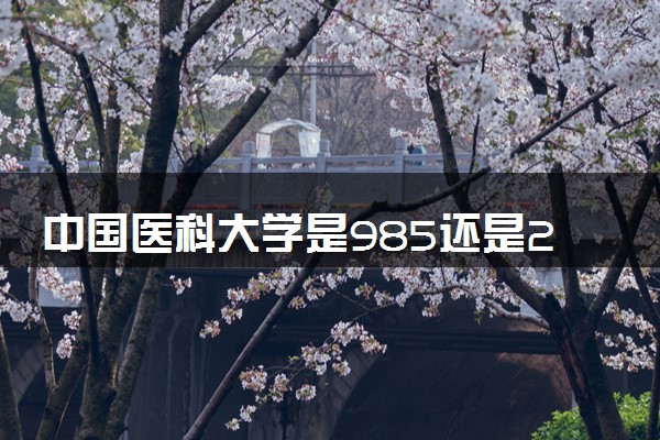 中国医科大学是985还是211 含金量怎么样