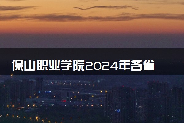 保山职业学院2024年各省录取分数线 多少分能考上
