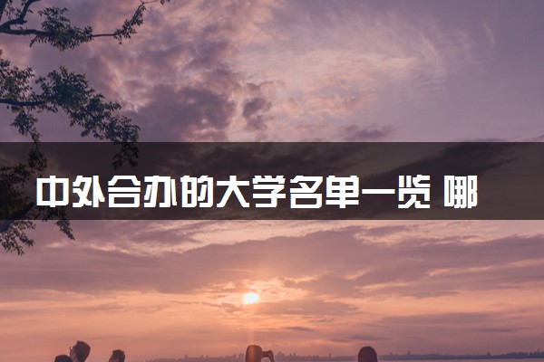 中外合办的大学名单一览 哪所最好