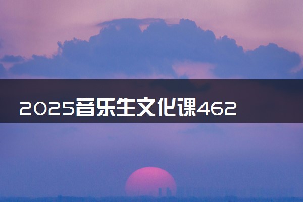2025音乐生文化课462分能上百色学院吗