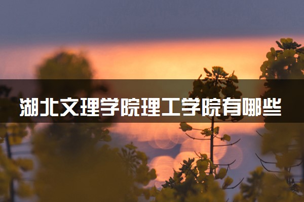 湖北文理学院理工学院有哪些热门专业 推荐的王牌专业
