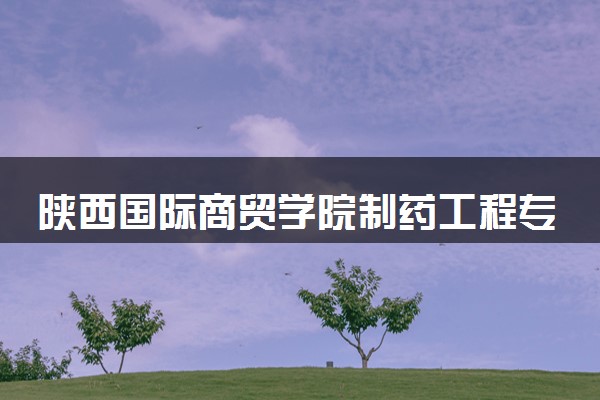陕西国际商贸学院制药工程专业怎么样 录取分数线多少
