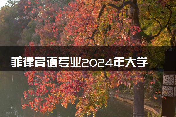 菲律宾语专业2024年大学排名 最好的大学排行榜