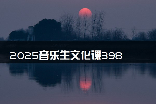 2025音乐生文化课398分能上宁波工程学院吗