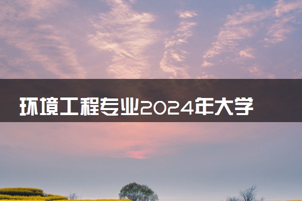 环境工程专业2024年大学排名 最好的大学排行榜