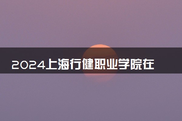 2024上海行健职业学院在上海录取分数线 各专业分数及位次