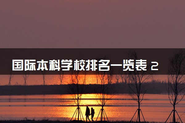 国际本科学校排名一览表 2+2有哪些院校