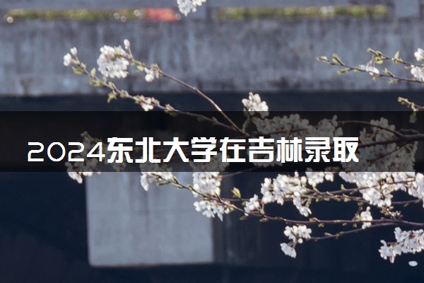 2024东北大学在吉林录取分数线 各专业分数及位次