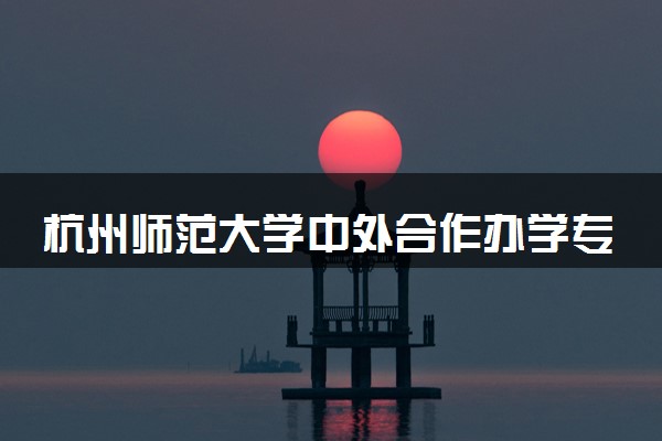 杭州师范大学中外合作办学专业好吗 含金量咋样