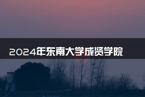 2024年东南大学成贤学院热门专业全国排名 有哪些专业比较好