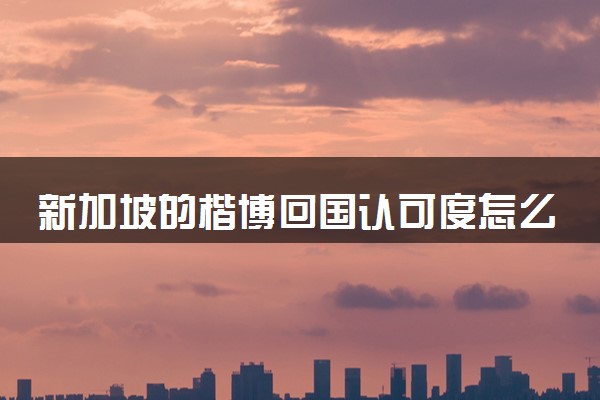 新加坡的楷博回国认可度怎么样，去新加坡kaplan读研可行吗？