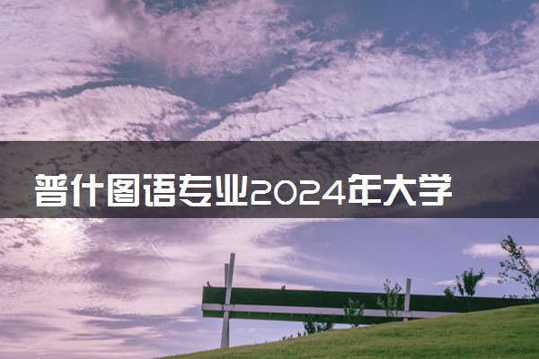 普什图语专业2024年大学排名 最好的大学排行榜