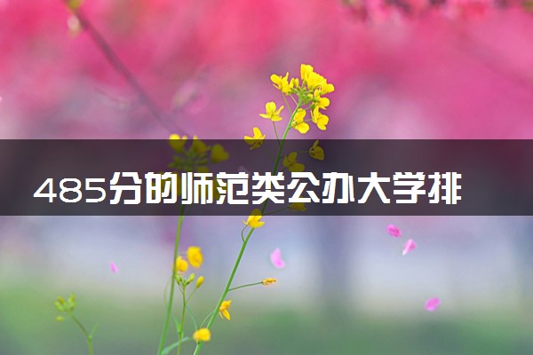 485分的师范类公办大学排行榜（2025考生参考)