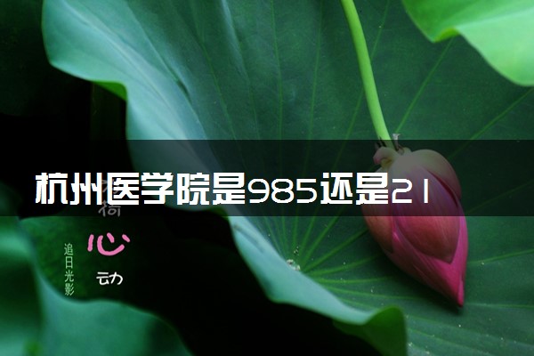 杭州医学院是985还是211 含金量怎么样