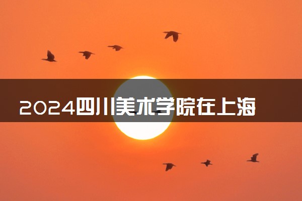 2024四川美术学院在上海录取分数线 各专业分数及位次