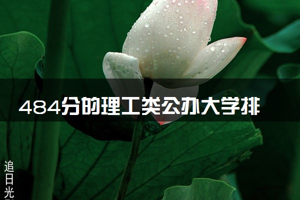 484分的理工类公办大学排行榜（2025考生参考)