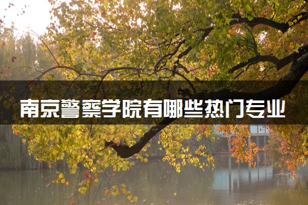 南京警察学院有哪些热门专业 推荐的王牌专业